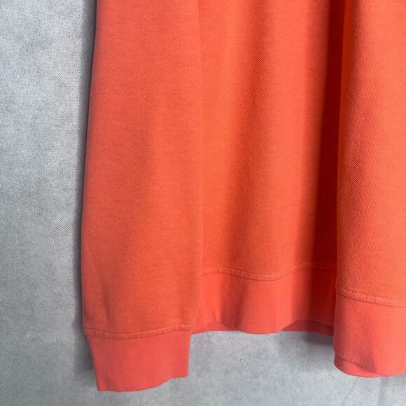 Brooks Brothers Peach Orange 1/4 Zip Long Sleeve Pullover Cotton Blend Sz XL - Picture 4 of 9